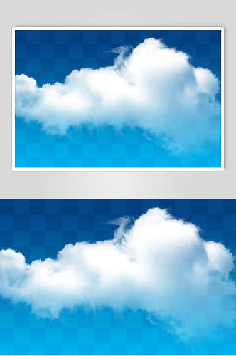 蔚蓝色天空白云素材