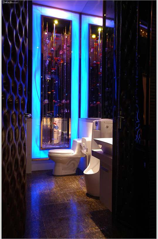 卫生间高端大气蓝ktv室内装修图片