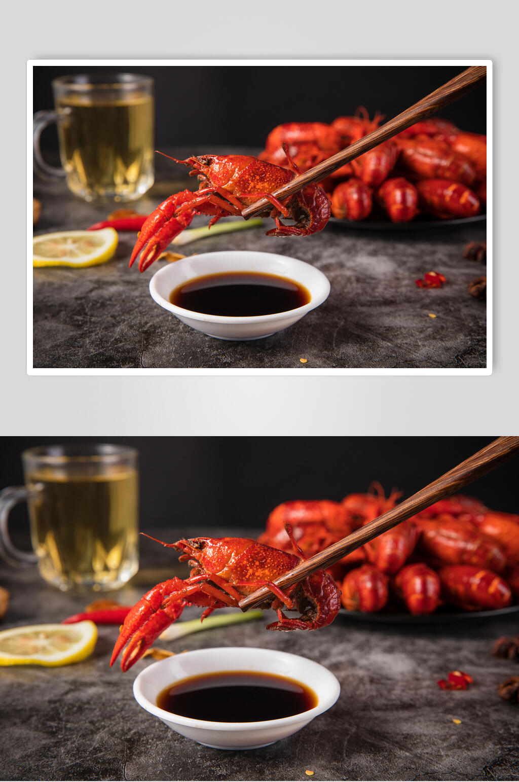 酱油啤酒小龙虾美食食品摄影图片素材