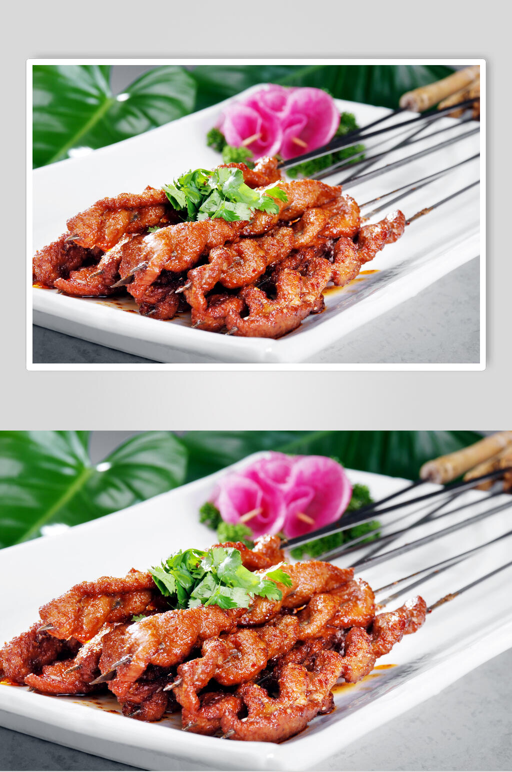 精品烤肉串烧烤美食高清图片素材