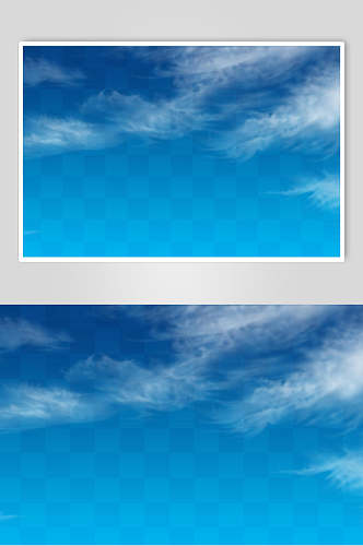 个性创意可爱淡雅蓝色白云天空素材