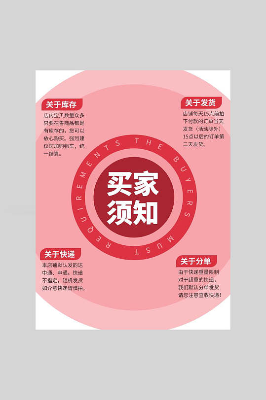 圆形买家须知