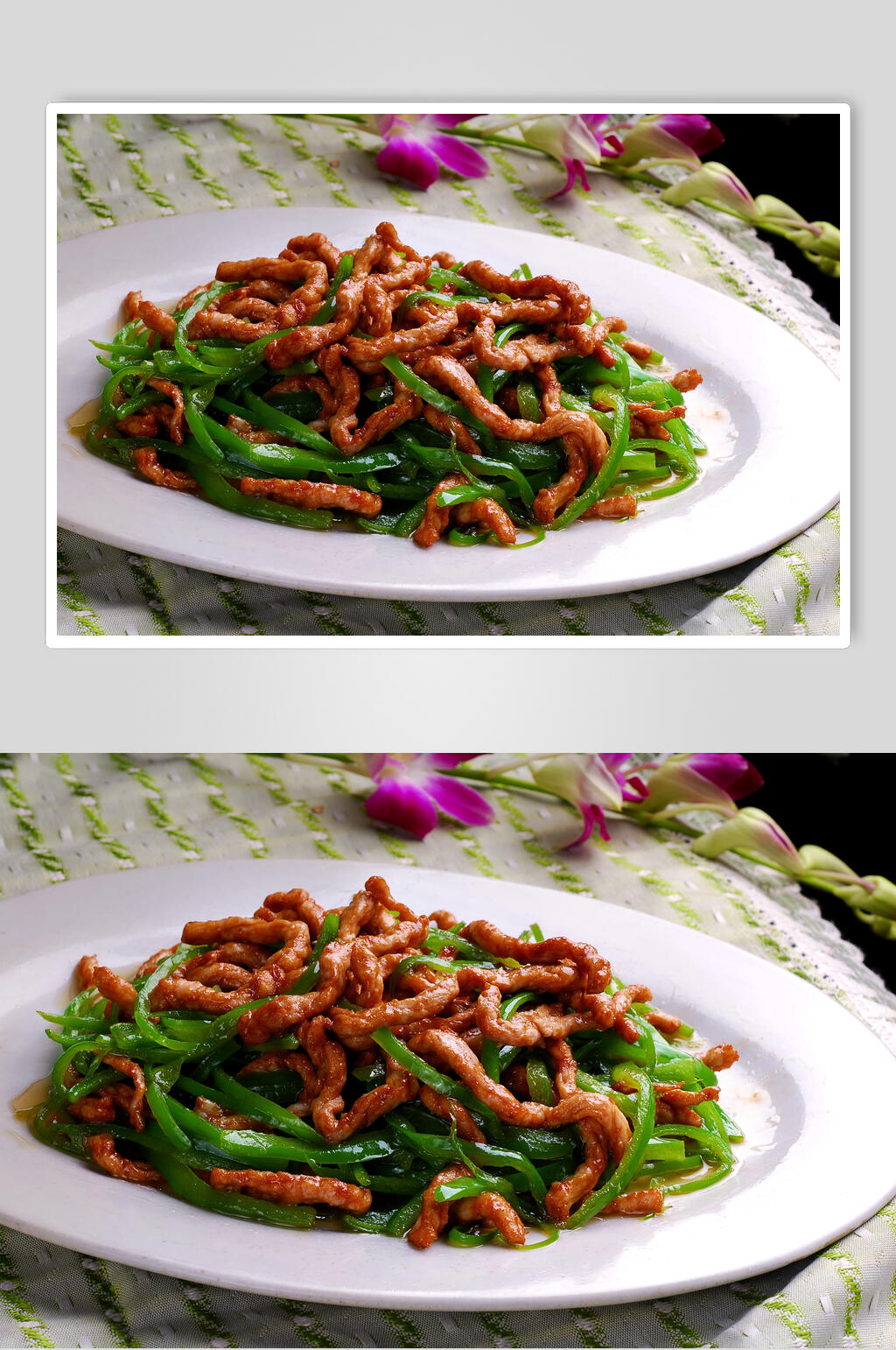 青椒酱肉丝家常菜品图网素材