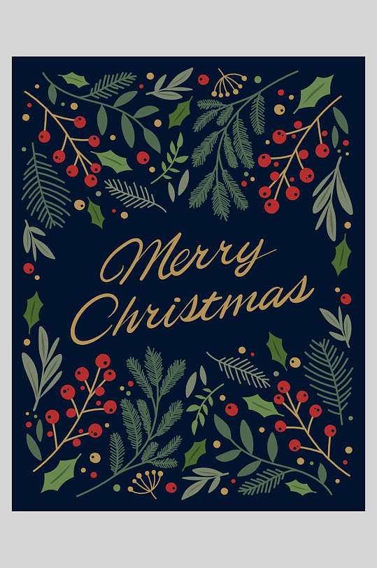 黑色圣诞节海报