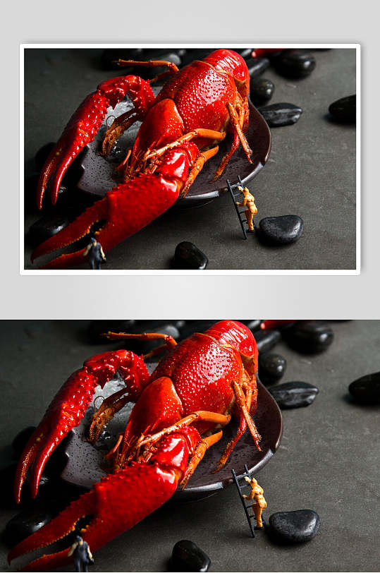 创意小龙虾美食实拍摄影图片