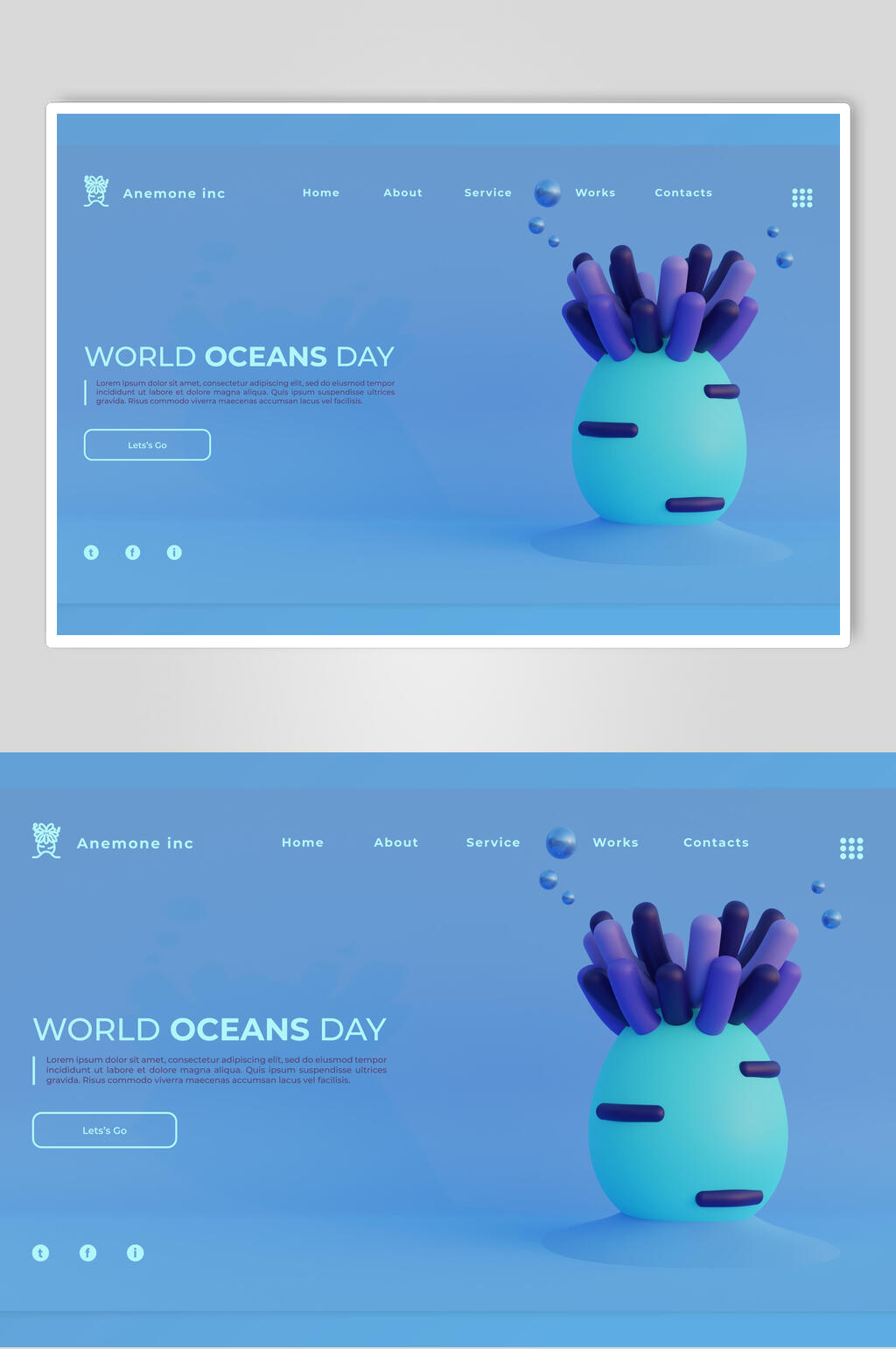 高端世界海洋日海洋生物素材素材