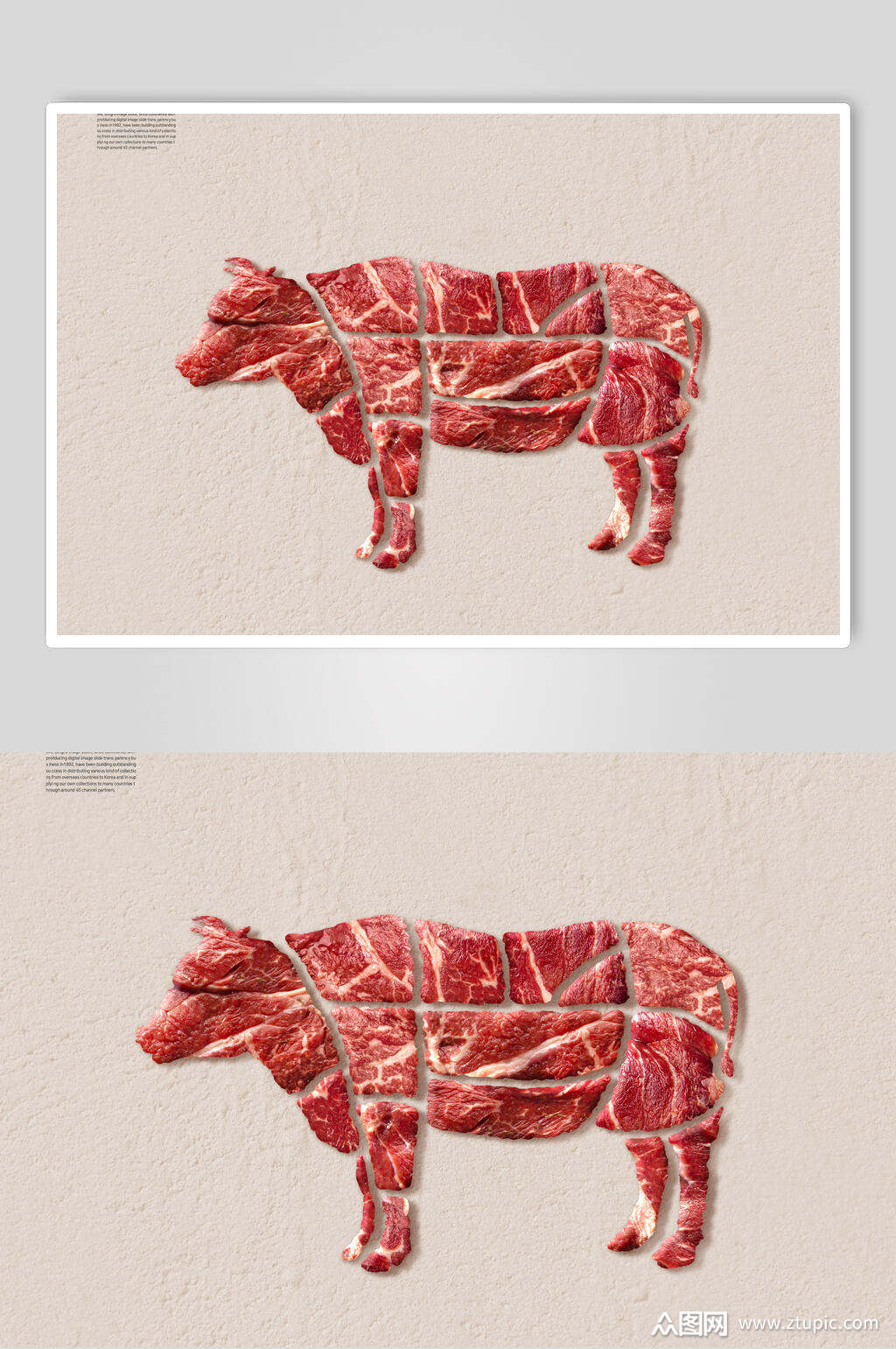创意牛排美食海报素材