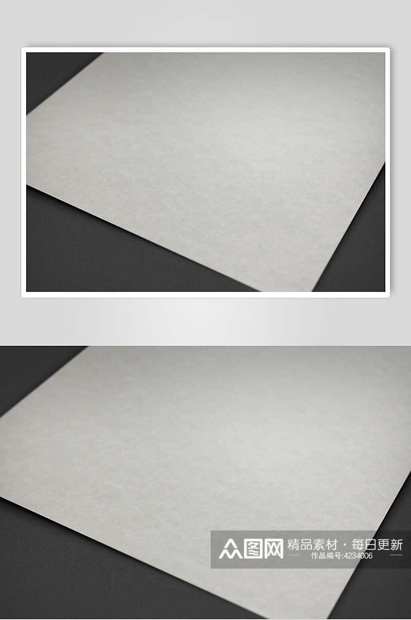 黑灰纸张大气极简纹理折页样机素材