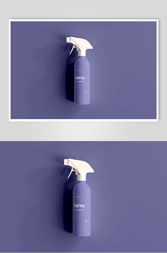 紫色立体留白清新简约喷雾瓶样机