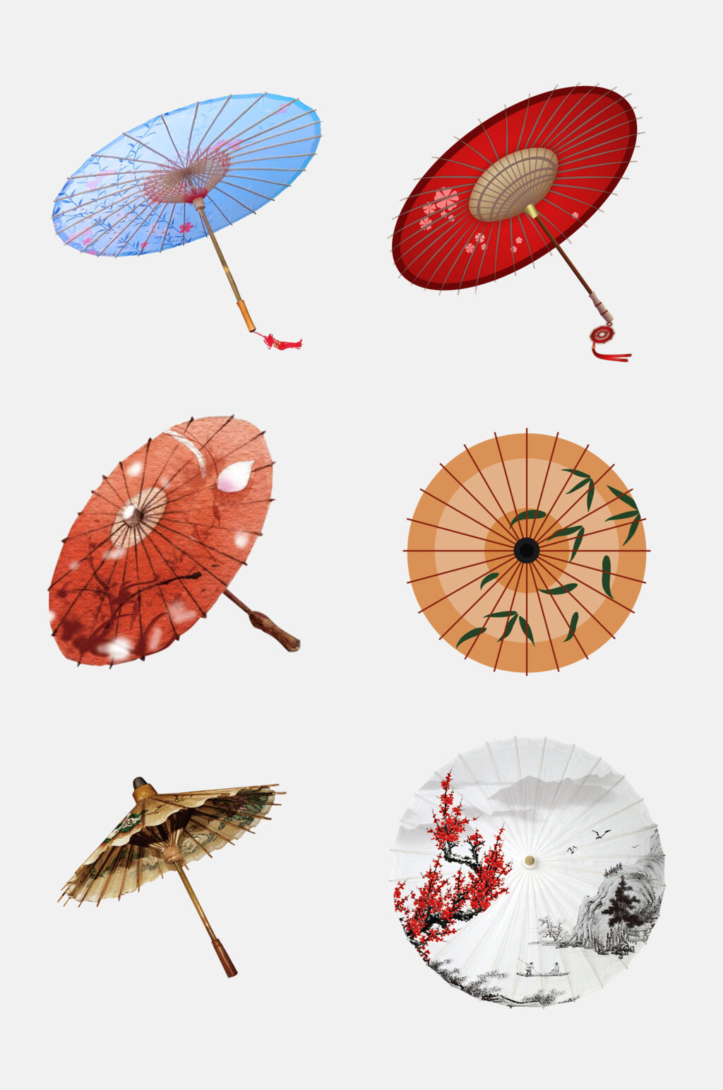 纸伞星空绘画中国风图片