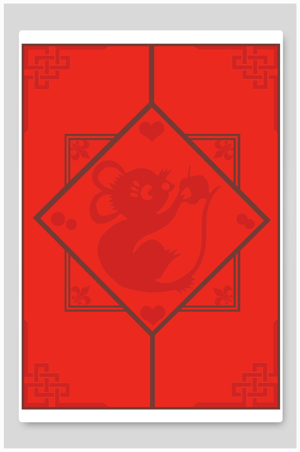 中国风鼠年新年晚会背景素材