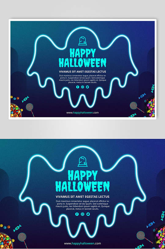 英文万圣节海报