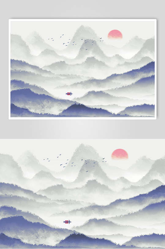 彩绘山水图片-彩绘山水素材下载-众图网