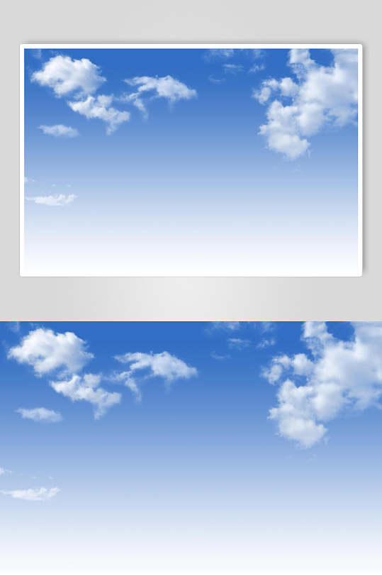 简约唯美创意个性蓝色白云天空素材