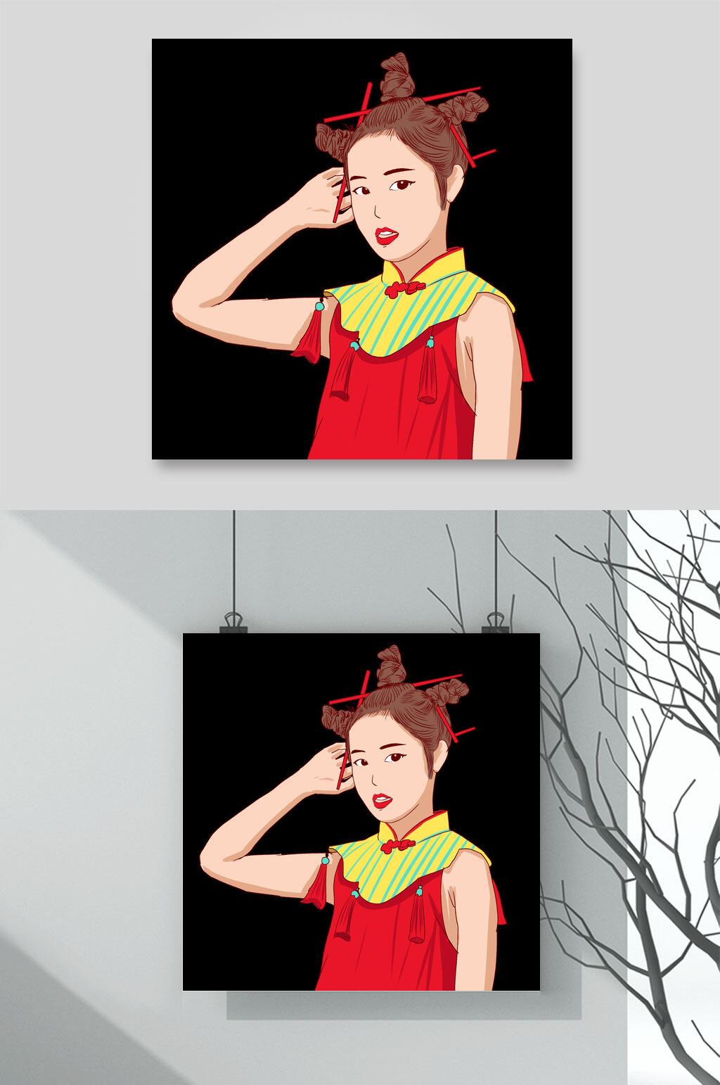 欧美风人物服饰素材素材