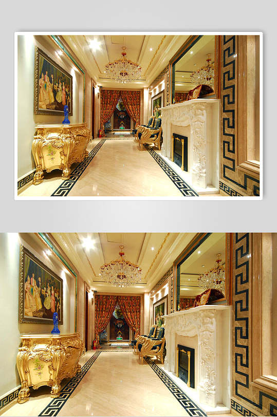 金色墙面高端大气ktv室内装修图片