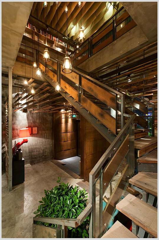 餐厅饭店楼梯装修设计图片