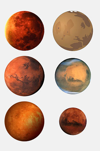 圆形火星星球免抠素材