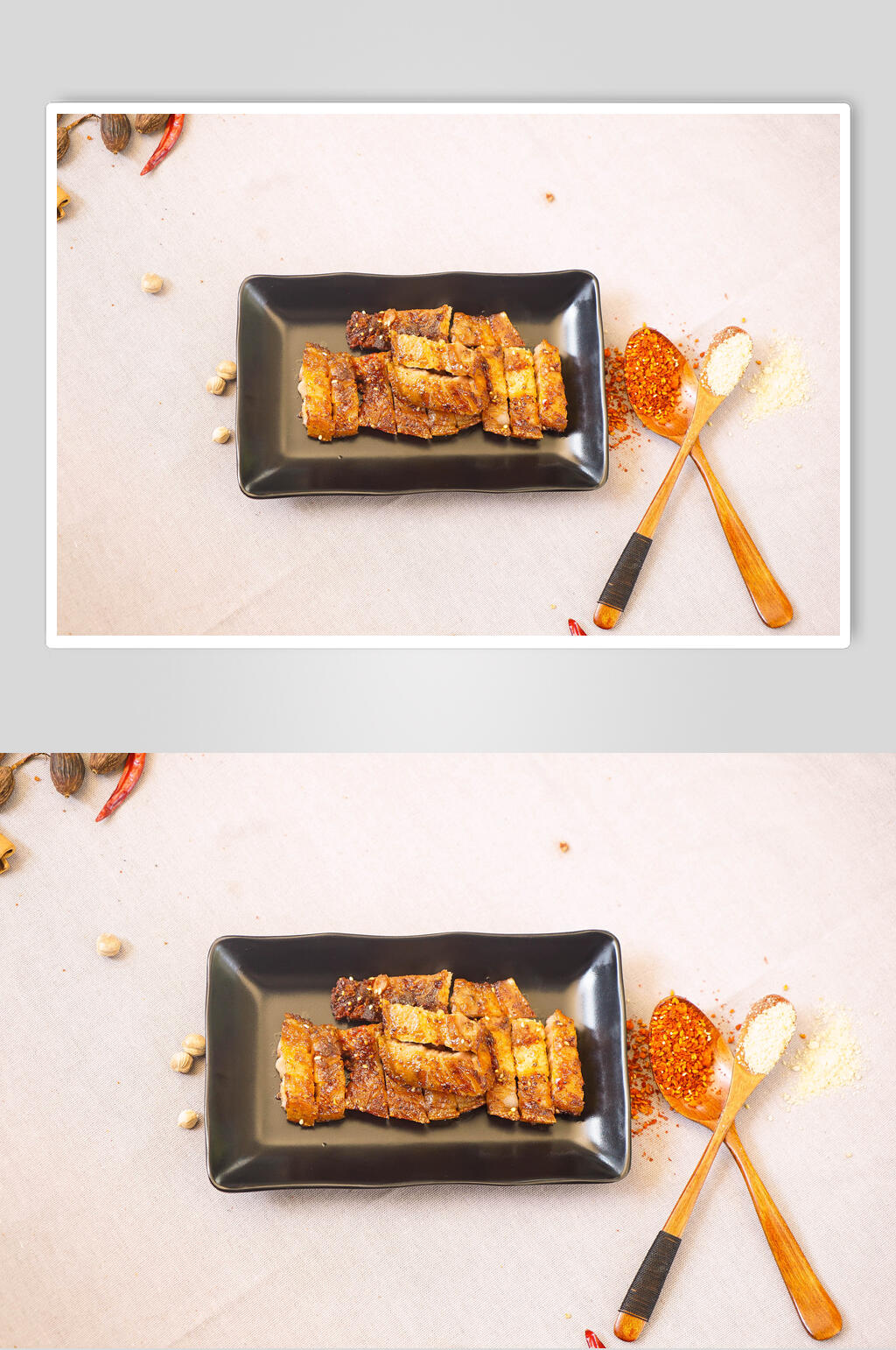 美味香辣烤羊排烧烤美食图片素材