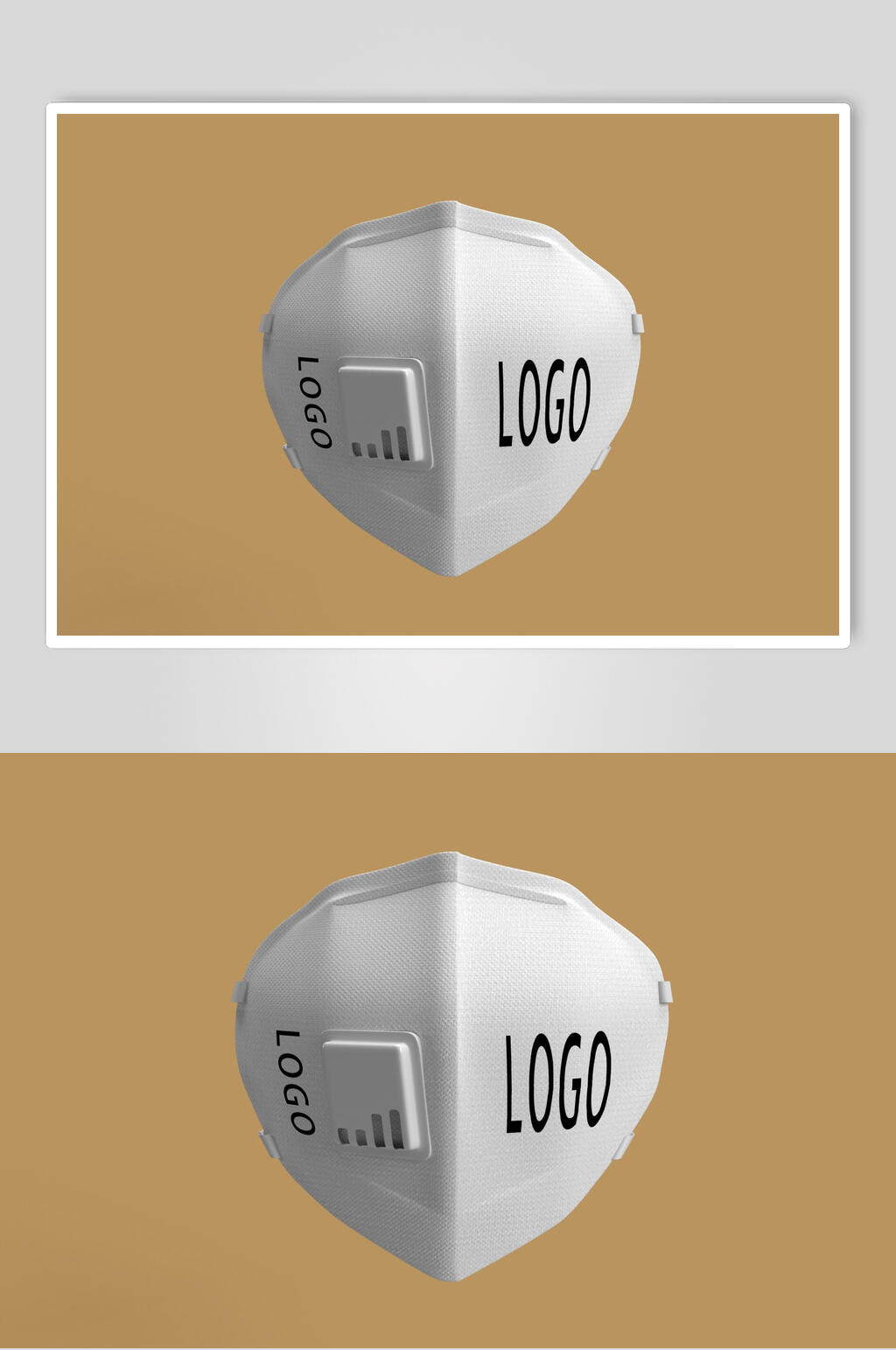 白色口罩展示样机素材