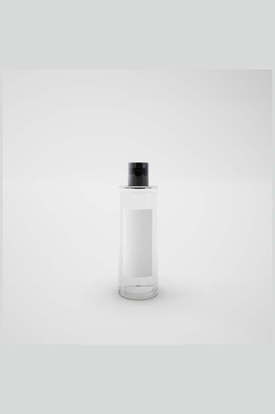 瓶子灰色高端大气香水包装贴图样机