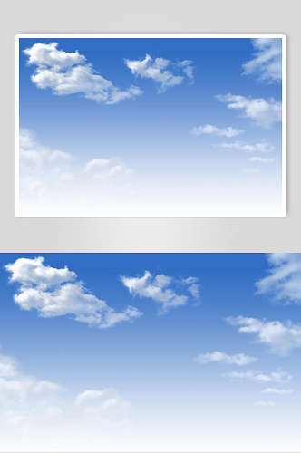 高级优雅个性创意蓝色白云天空素材