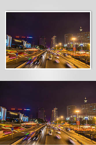 福州五一广场夜景高清图片