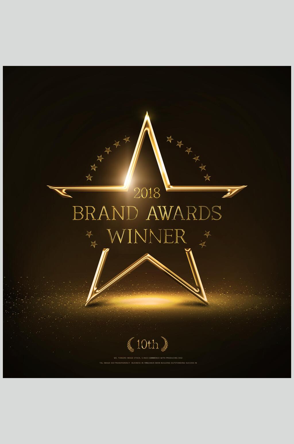 奢华大气星星奖杯奖牌素材素材