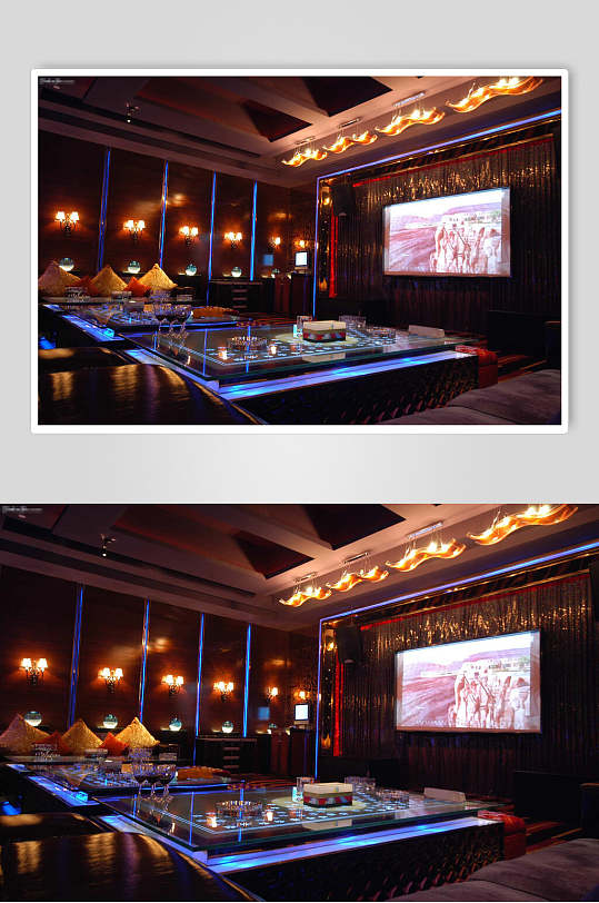 电视高端大气时尚ktv室内装修图片