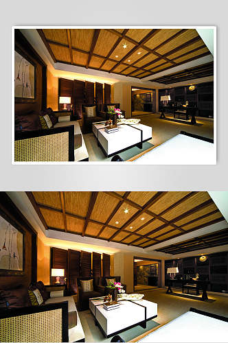 精美客厅东南亚风格样板房图片