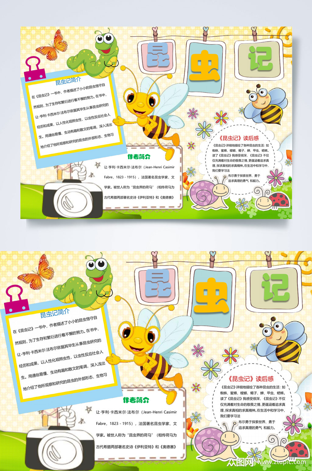 黄色昆虫记小报word