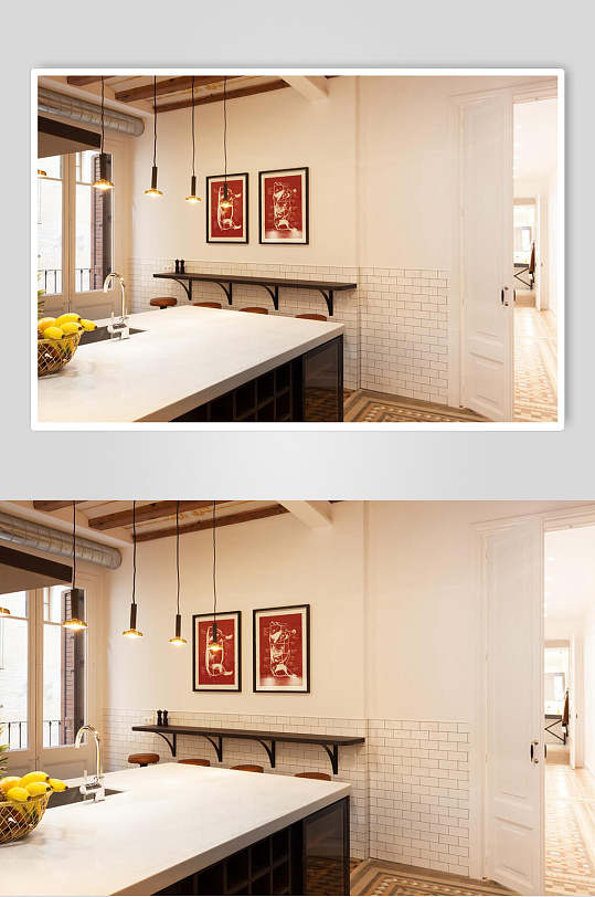 北欧风格室内小吃店白色家装图片