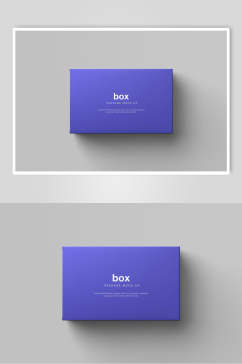 长方形紫色阴影灰色包装盒样机