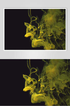 黄色炫彩烟雾图片