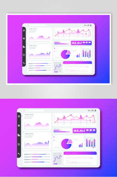 唯美大气大数据可视化UI素材
