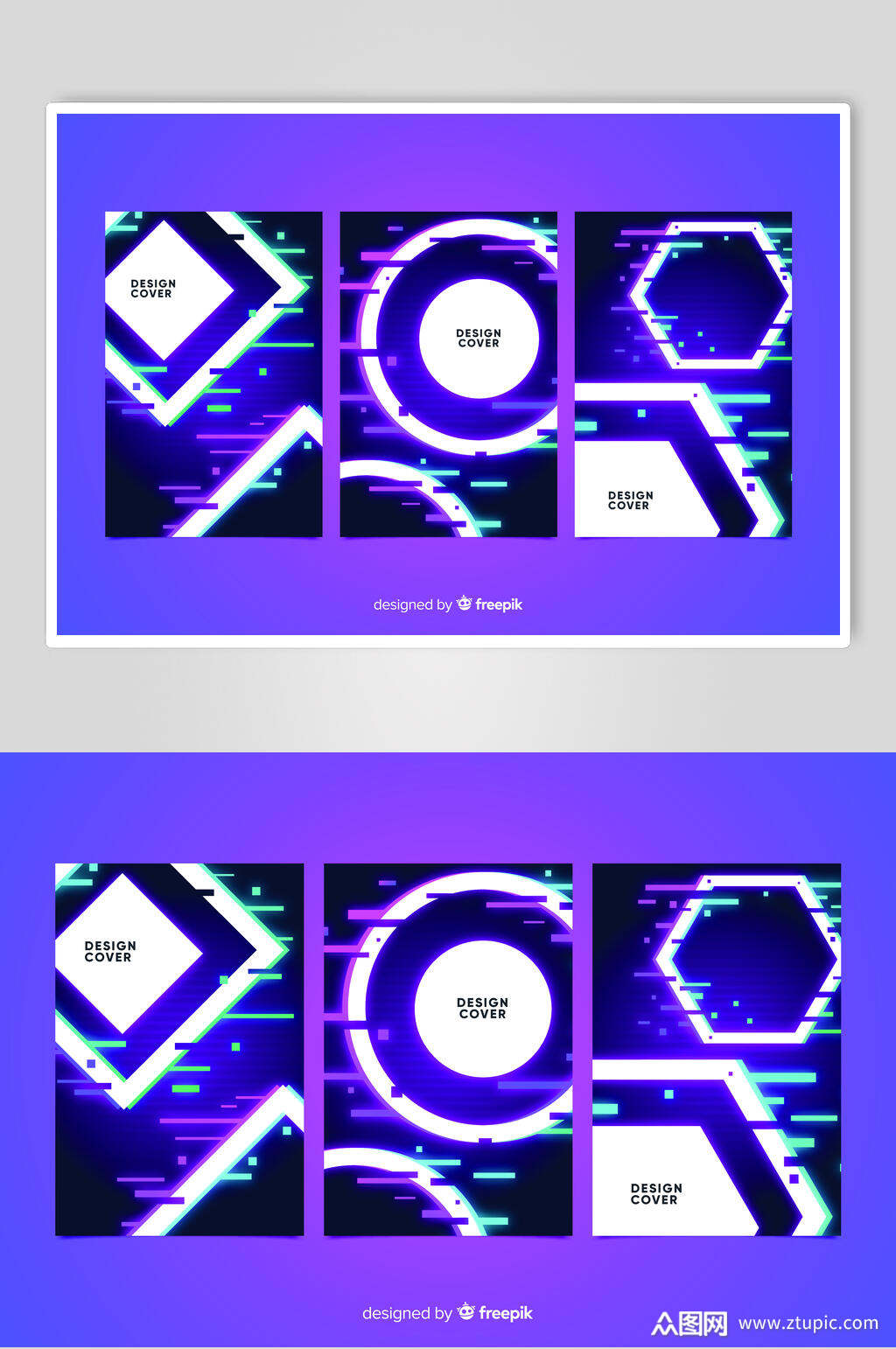 故障风海报矢量素材素材