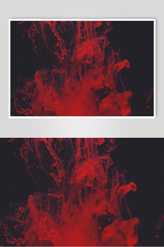 血红色炫彩烟雾图片