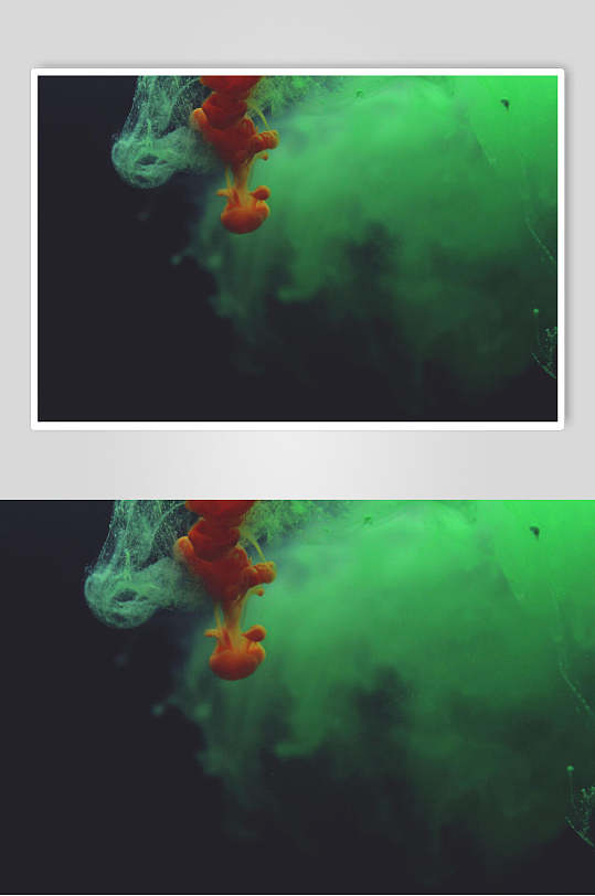 绿色炫彩烟雾图片