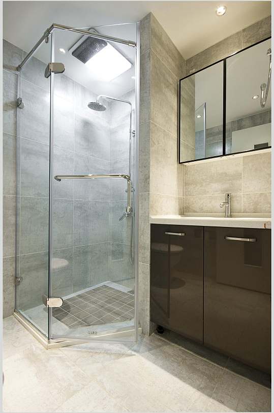 三居室建筑干湿分离浴室装修图片