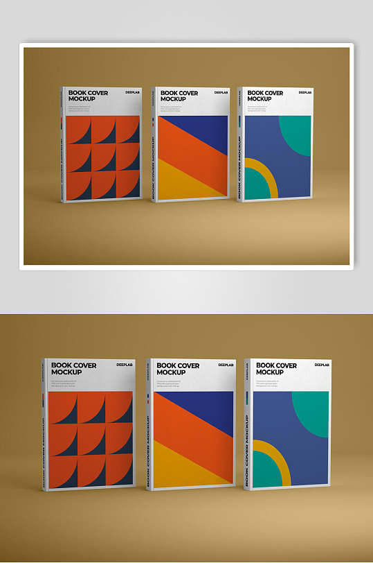 时尚书本高端大气清新书籍封面样机-众图网