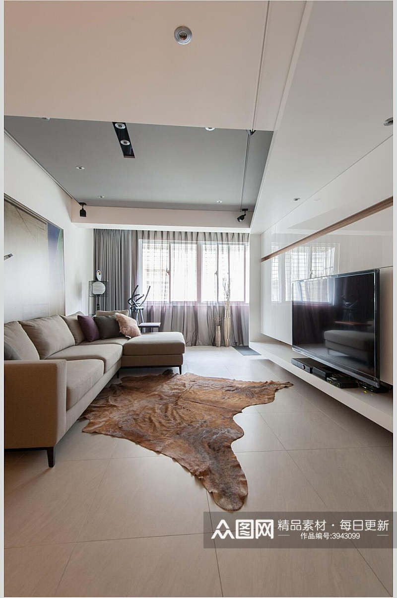 沙发地毯个性高级北欧风格室内图片素材