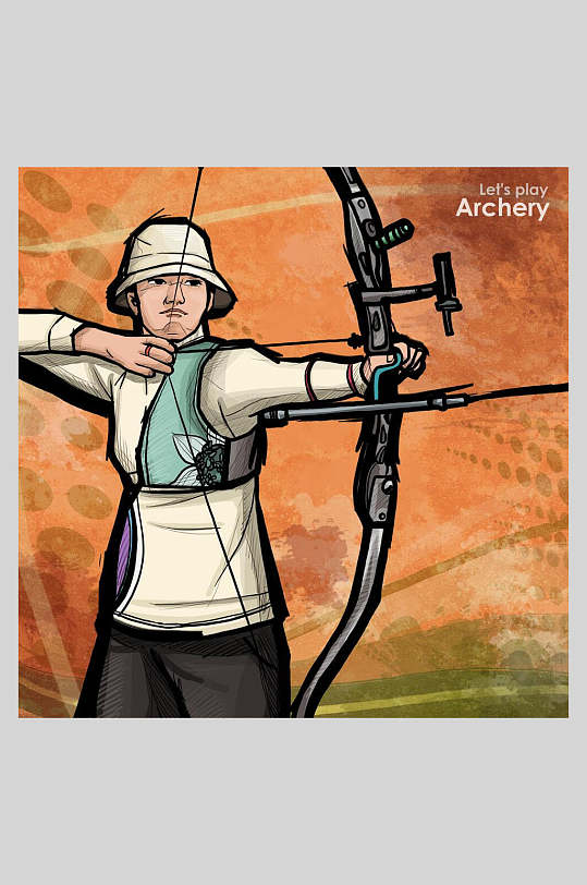 射箭运动插画