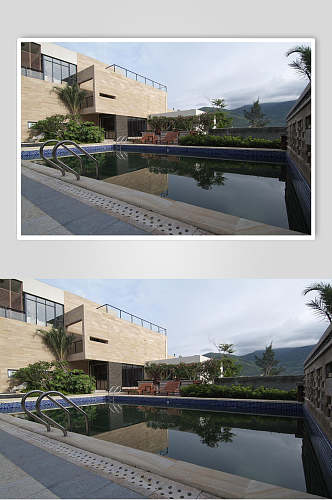 水池植物大气东南亚风格样板房图片