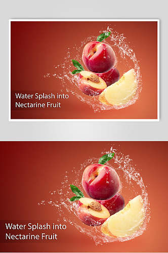 清新创意桃子新鲜水果海报设计素材