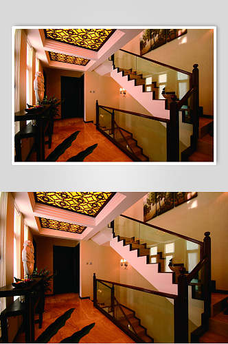 高端楼梯壁灯东南亚风格样板房图片
