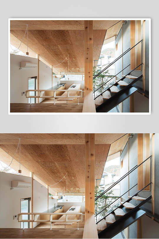 日式民宿木质天花板家装图片