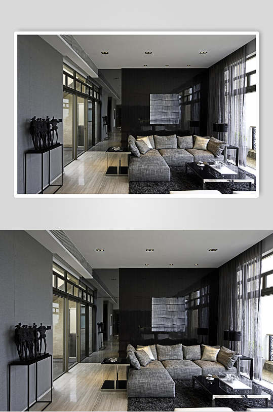 灰色后现代室内设计图片
