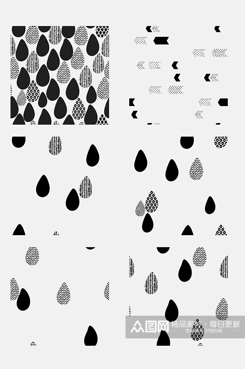 水滴艺术几何底纹图案免抠设计素材素材