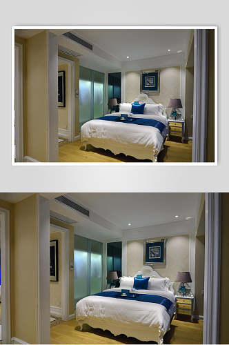 欧式白色床二居室图片