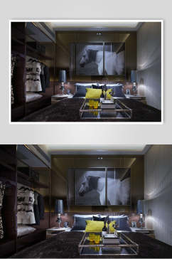 客厅现代二居室效果图